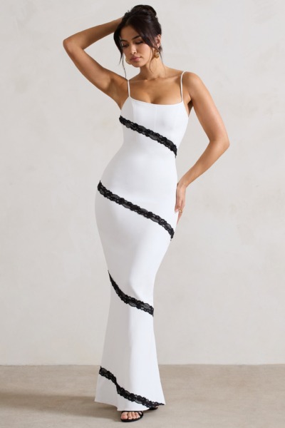 Womens Maxi Dress in White by Club L London GOOFASH