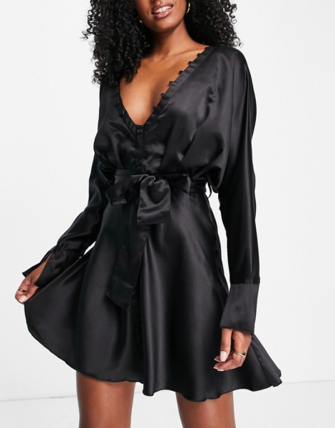 Womens Mini Dress Black - Asos GOOFASH