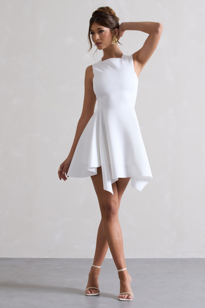 Women's Mini Dress White by Club L London GOOFASH