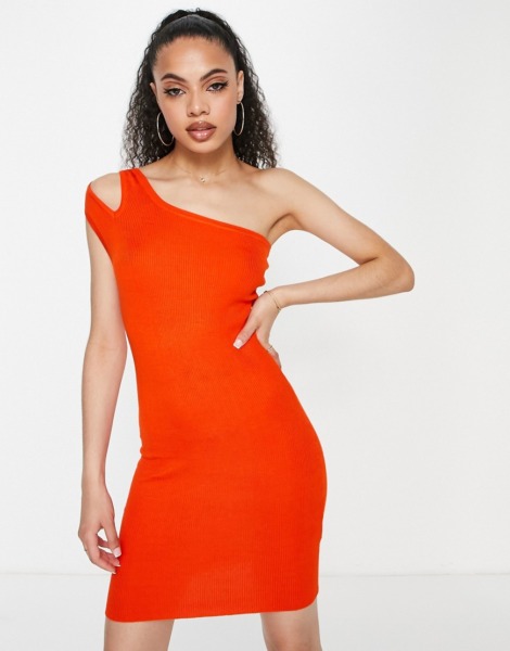 Womens Orange - Mini Dress - Asos GOOFASH