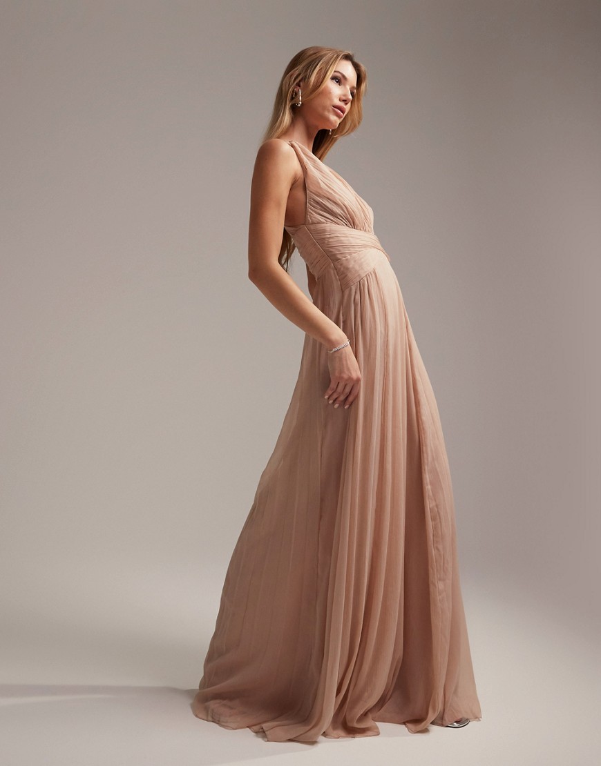 Women's Pink Maxi Dress - Asos GOOFASH