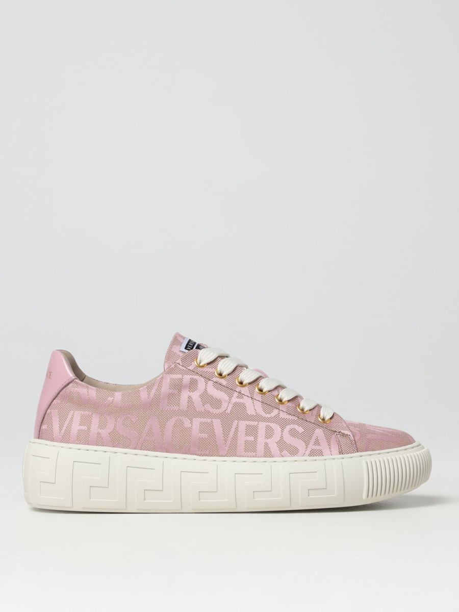 Womens Pink Sneakers Versace - Giglio GOOFASH