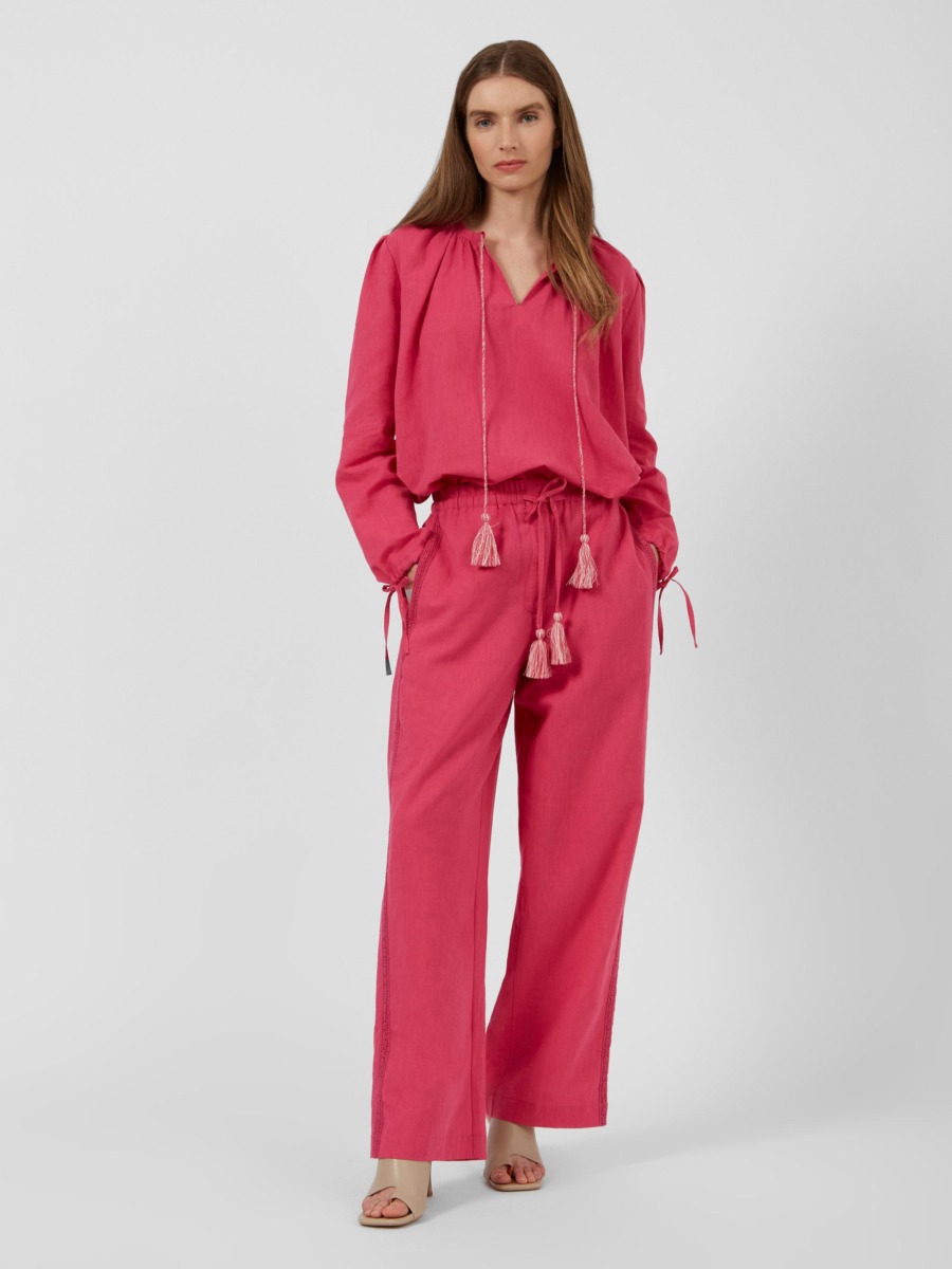 Womens Pink Trousers Great Plains GOOFASH
