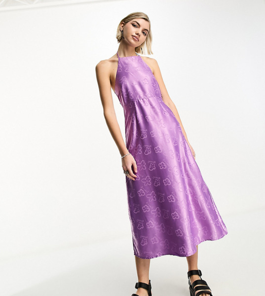 Womens Purple - Midi Dress - Asos GOOFASH