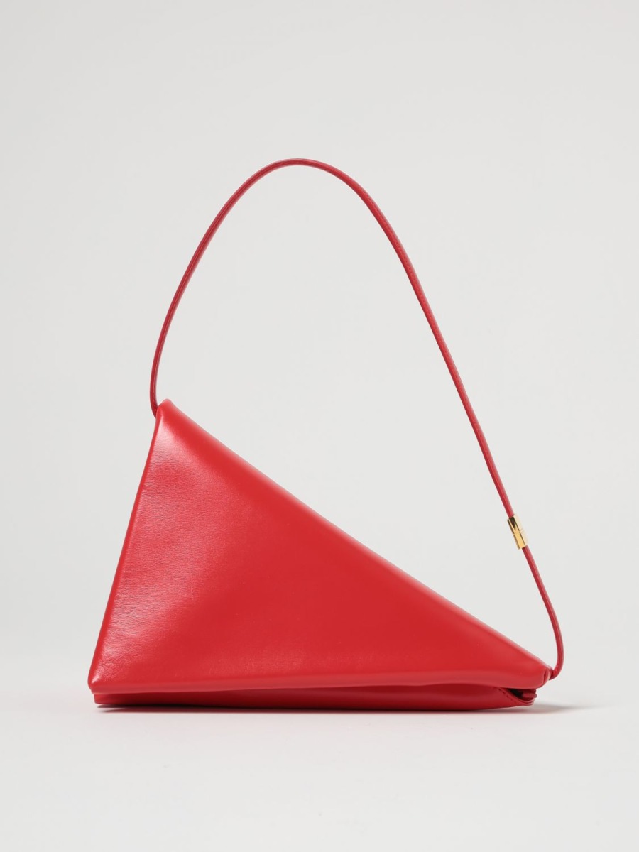 Women's Shoulder Bag in Red Marni Giglio GOOFASH