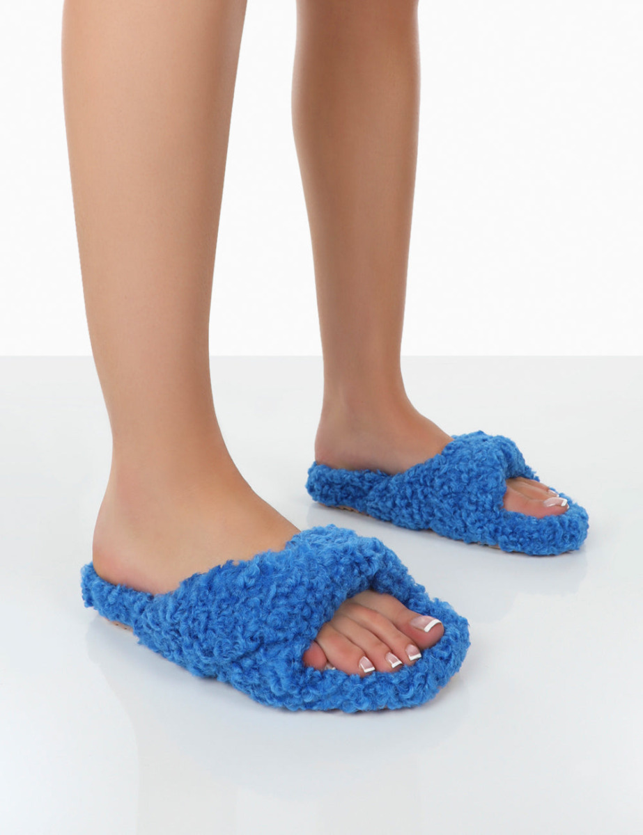 Women's Slippers in Blue - Public Desire GOOFASH