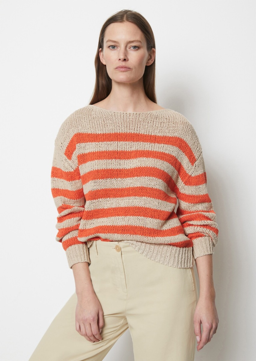 Women's Sweater in Striped - Marc O Polo GOOFASH