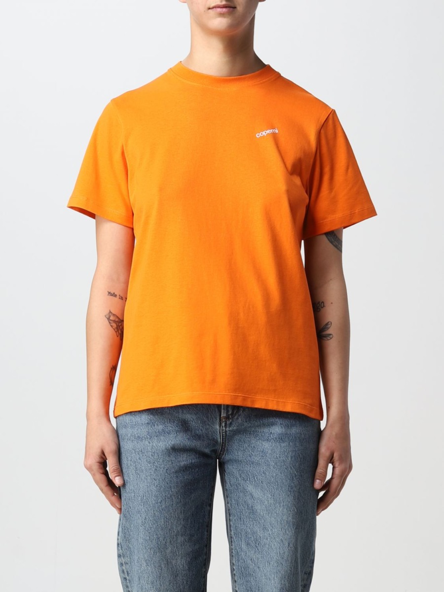 Women's T-Shirt Orange Giglio - Coperni GOOFASH