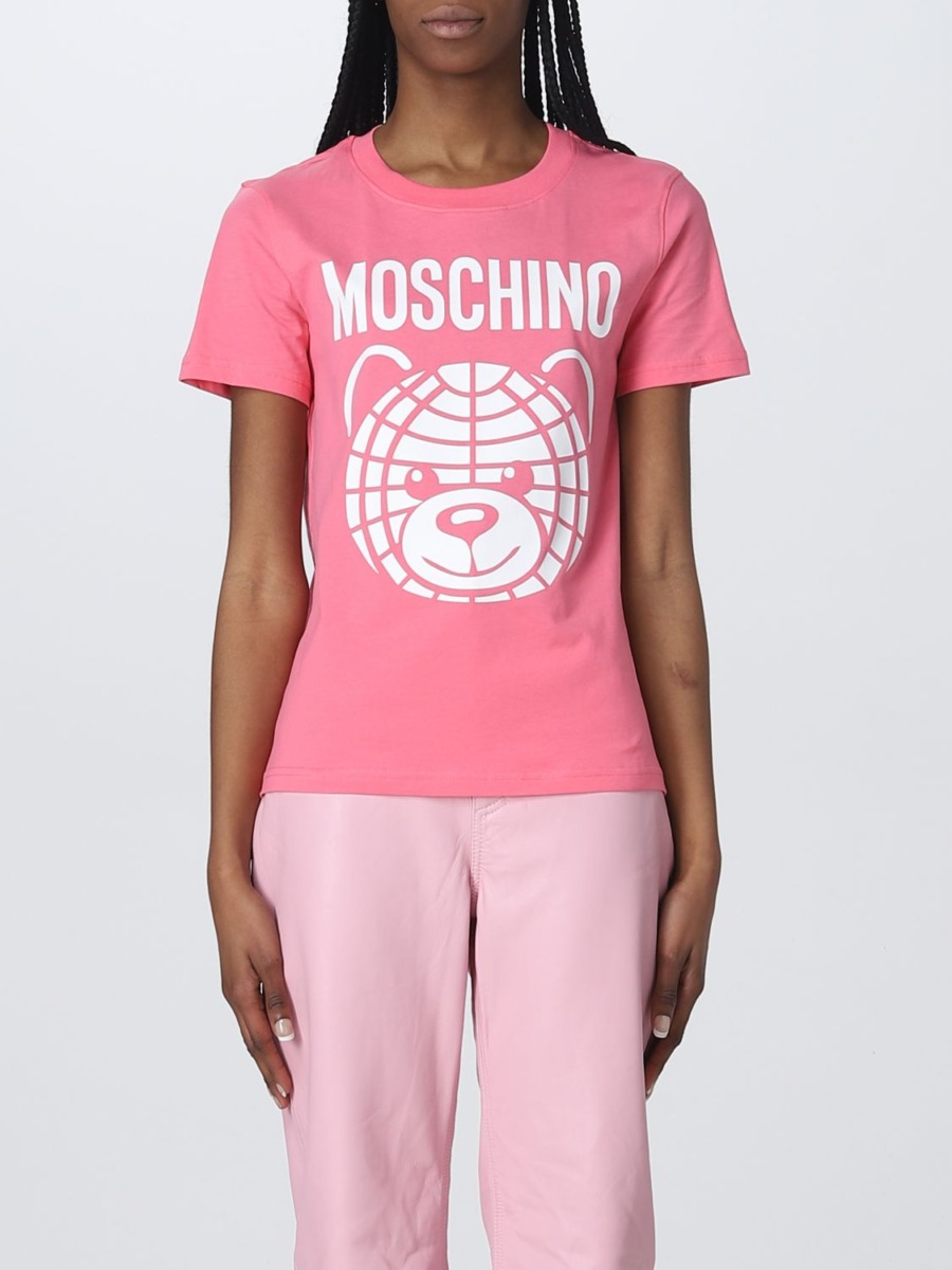 Women's T-Shirt in Pink - Moschino - Giglio GOOFASH
