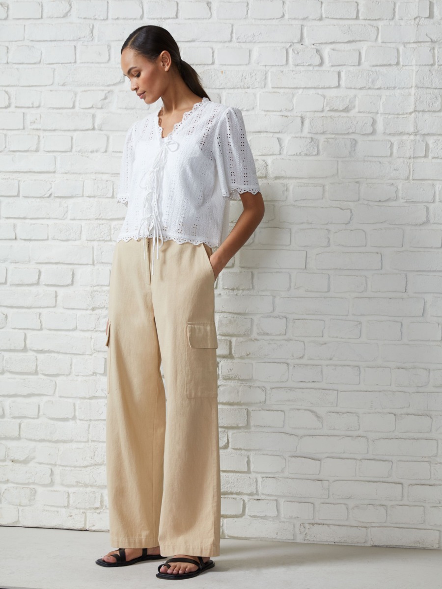 Womens Trousers Yellow - Great Plains GOOFASH
