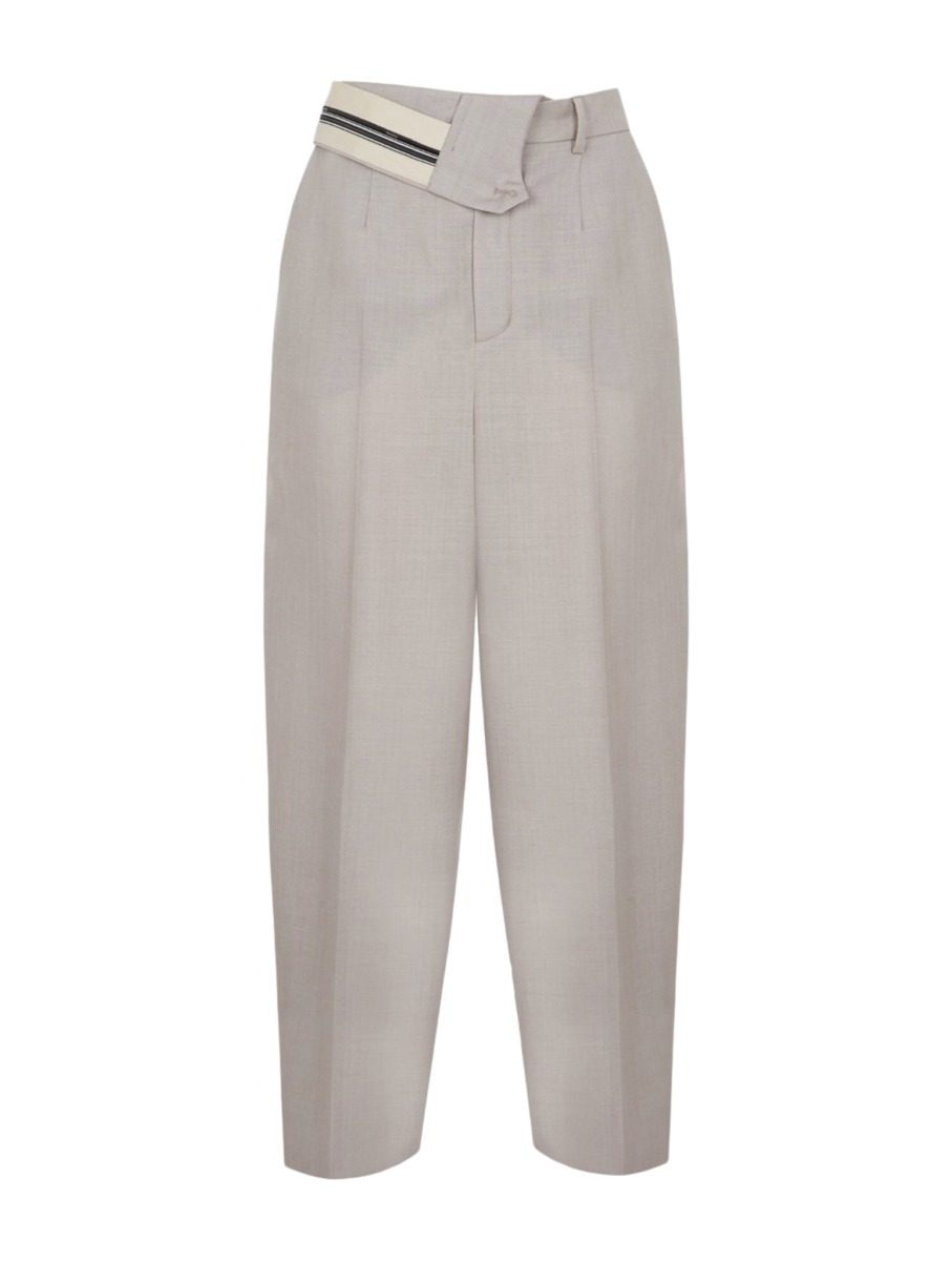 Women's Trousers in Grey - Suitnegozi GOOFASH