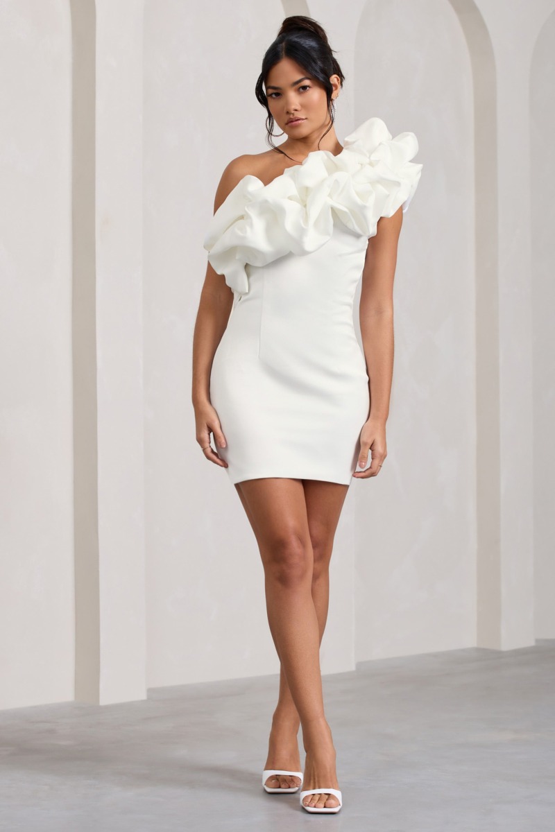 Womens White - Mini Dress - Club L London GOOFASH