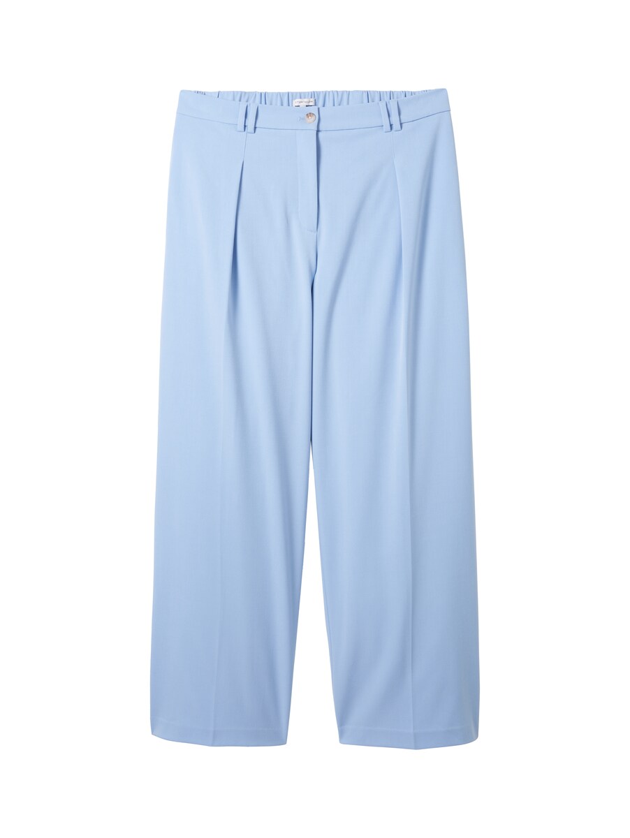 Womens Wide Leg Trousers Blue at Tom Tailor GOOFASH