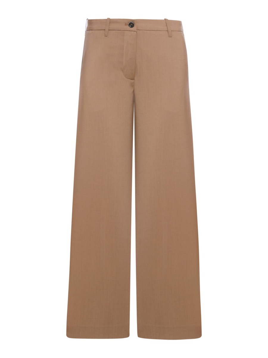 Womens Wide Leg Trousers Brown Suitnegozi - Nine In The Morning GOOFASH