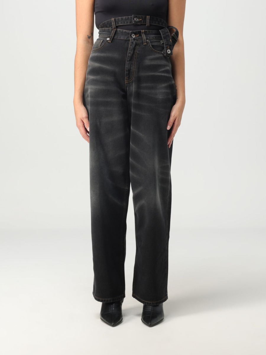 Y3 Lady Jeans in Black - Giglio GOOFASH