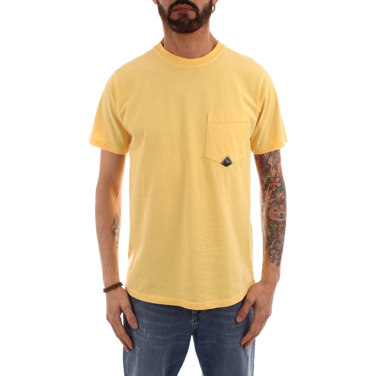 Yellow - T-Shirt - Roy Rogers - Gents - Spartoo GOOFASH