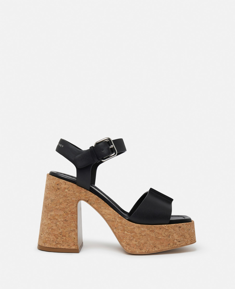 Stella McCartney kyla Buckled Platform Sandals Black GOOFASH