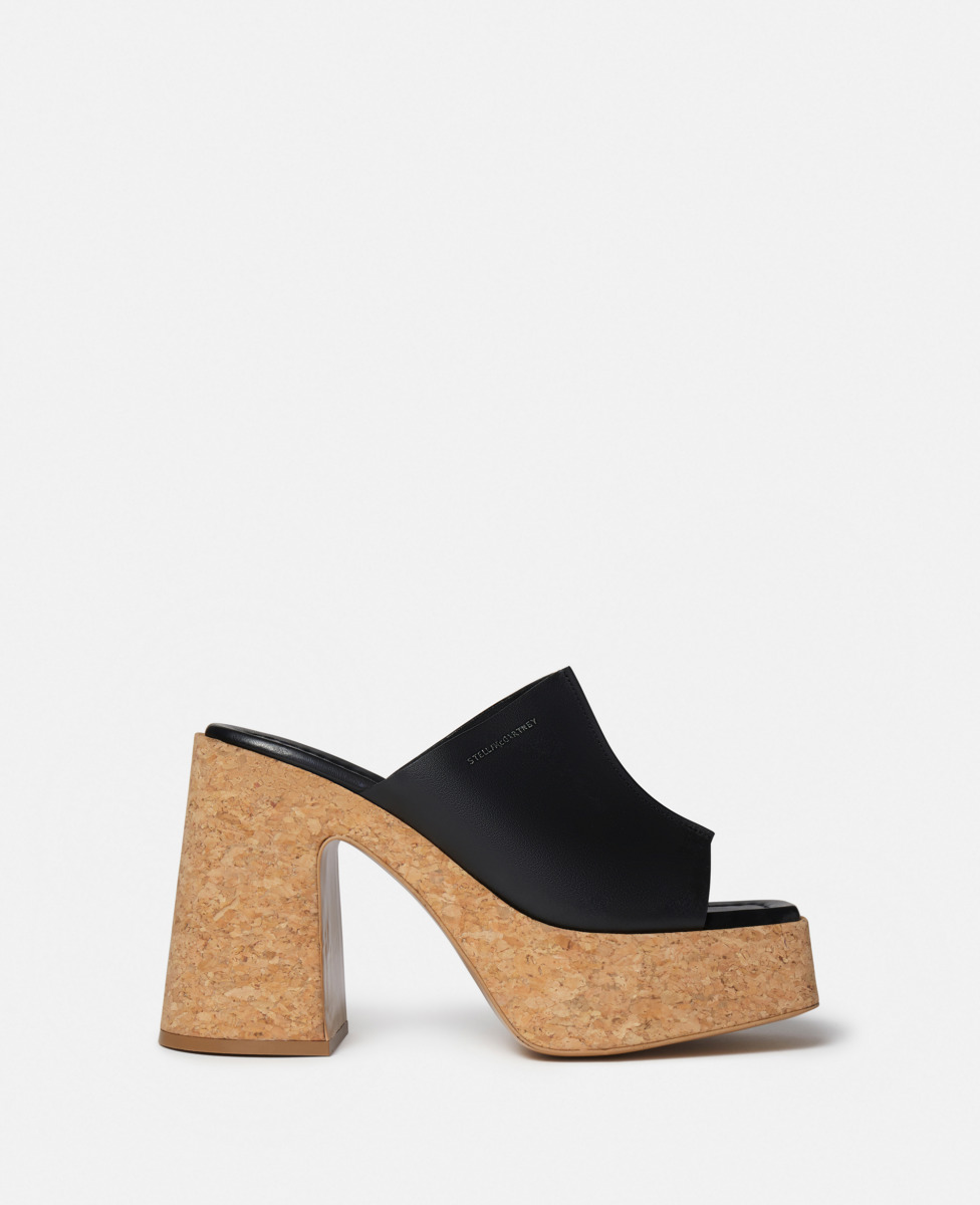 Stella McCartney kyla Platform Mule Sandals Black GOOFASH