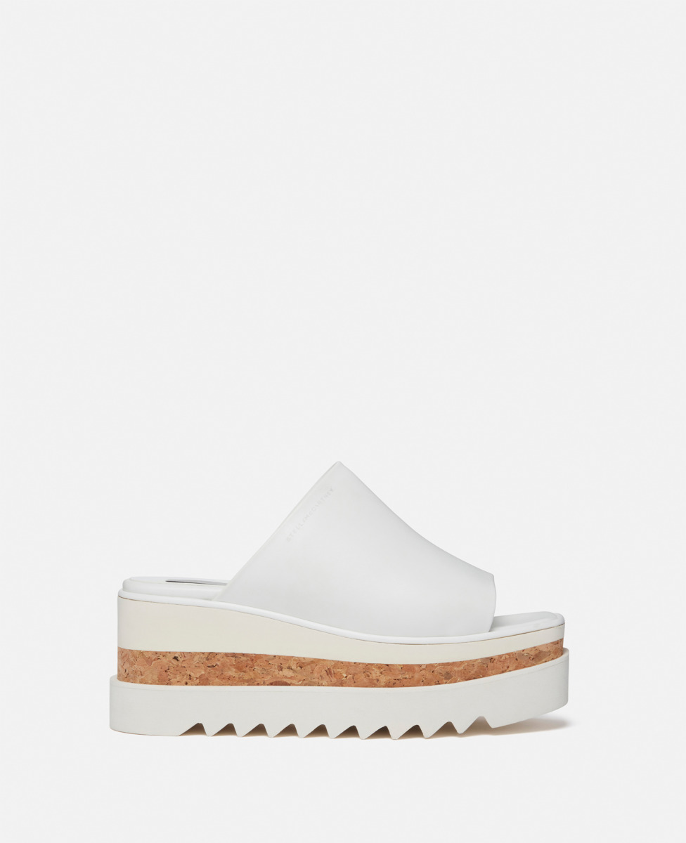 Stella McCartney neak Elyse Platform Sandals Pure White GOOFASH
