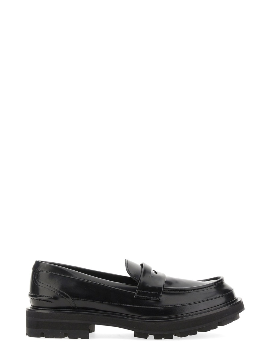 Alexander Mcqueen Leather Loafer Black - Eleonora Bonucci | GOOFASH