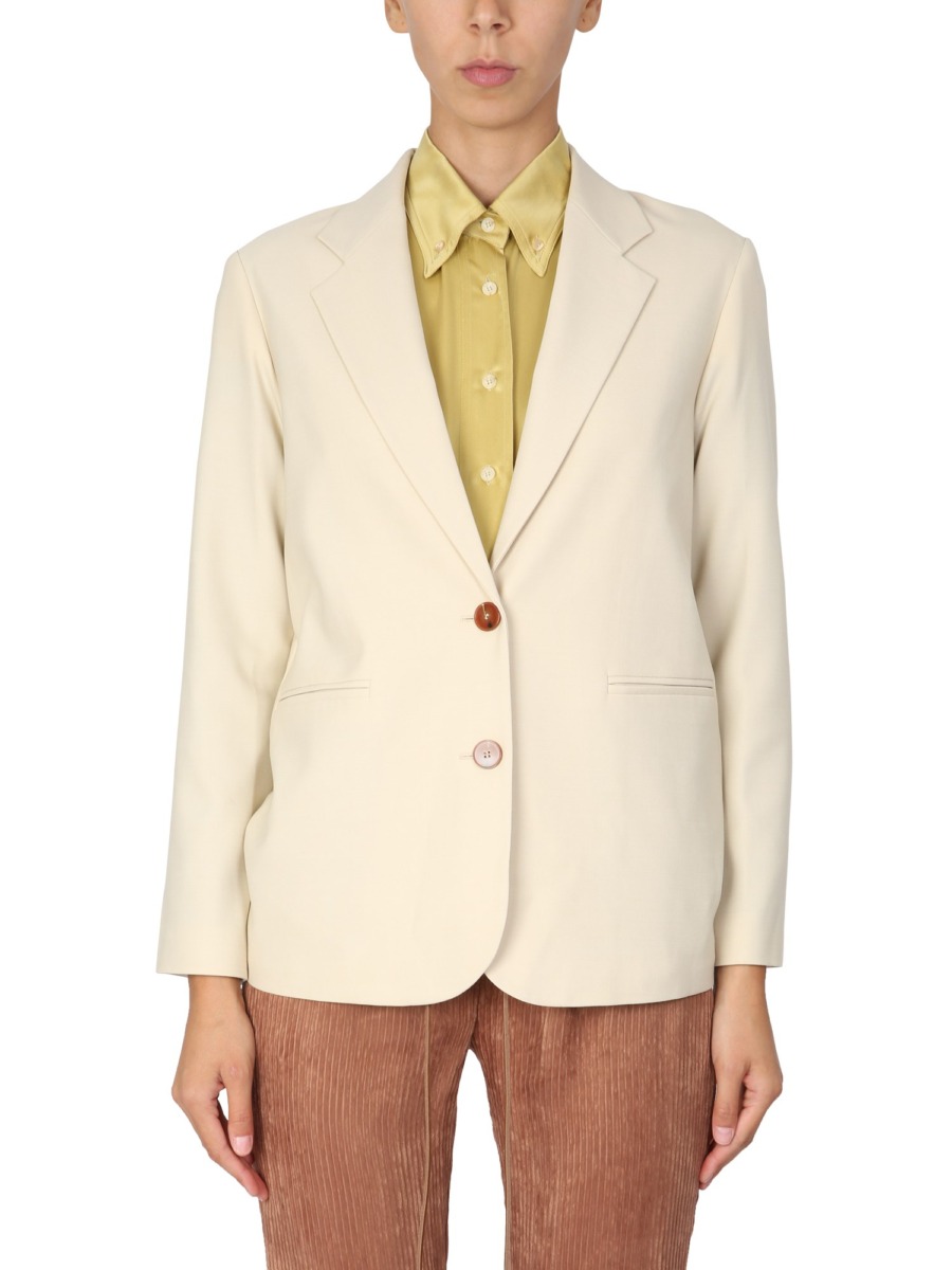Alysi Single Breasted Blazer Beige - Eleonora Bonucci | GOOFASH