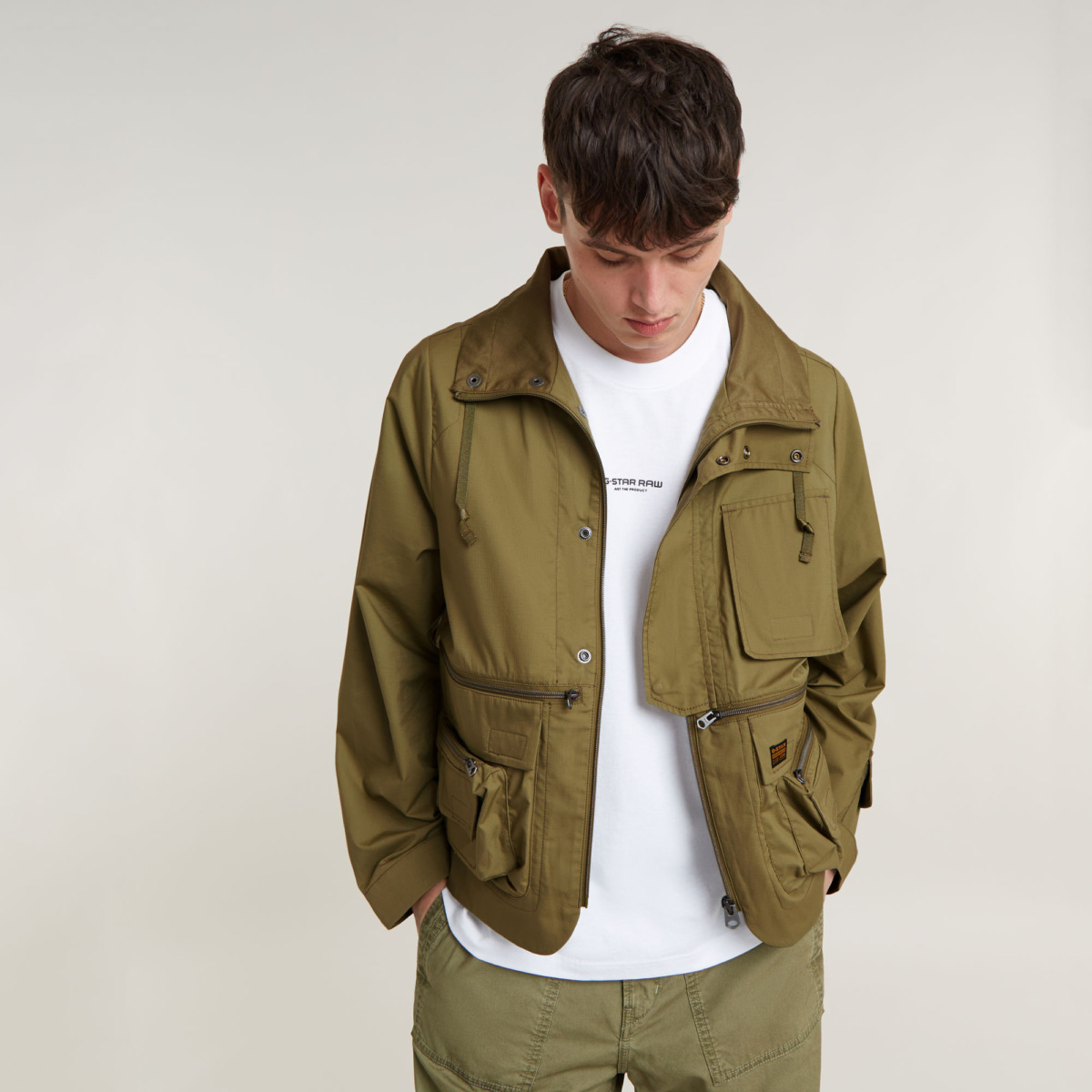 G-Star Raw Modular Jacket Green | GOOFASH
