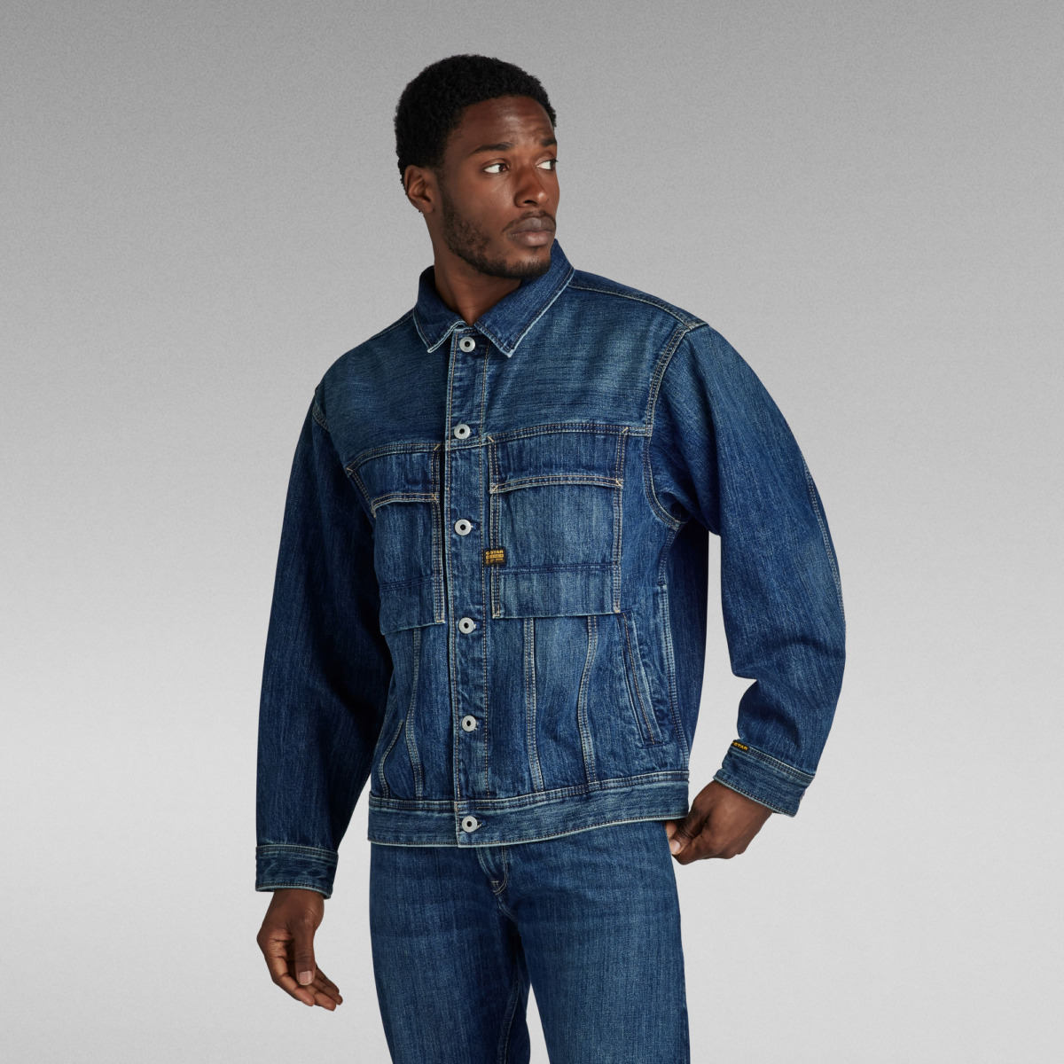 G-Star Raw Over Denim Jacket Dark Blue | GOOFASH