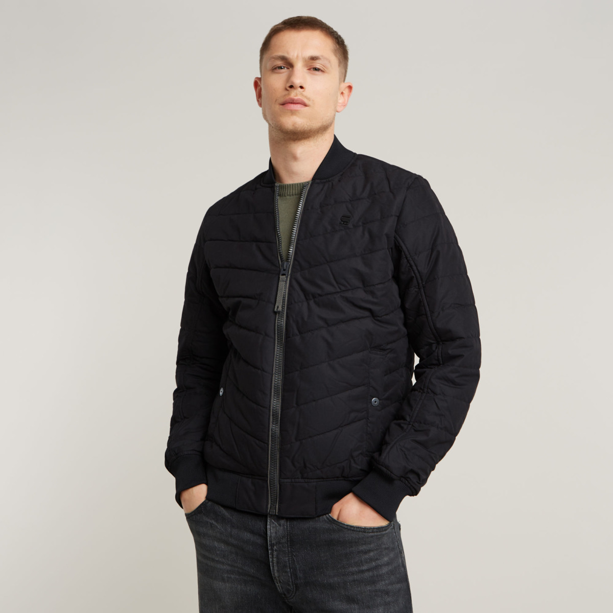 G-Star Raw Padded Bomber Jacket Black | GOOFASH