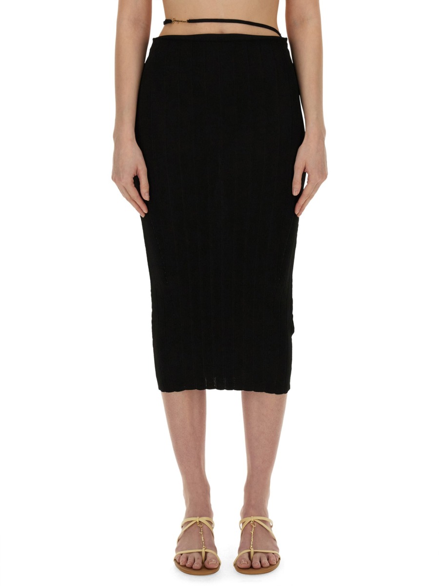 Jacquemus Jacquem "La Jupe Pralu" Skirt Black - Eleonora Bonucci | GOOFASH