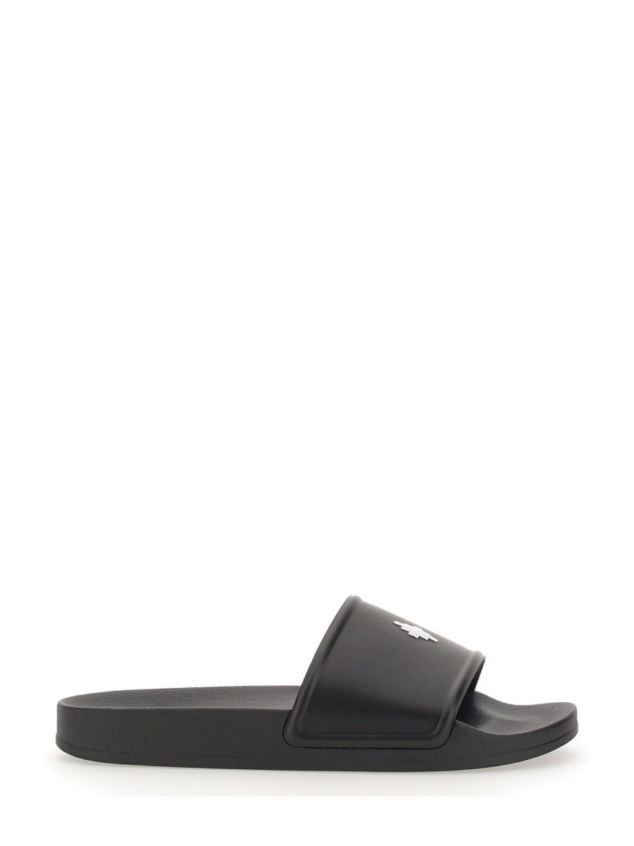 Marcelo Burlon County Of Milan Slide Sandal Black - Eleonora Bonucci | GOOFASH