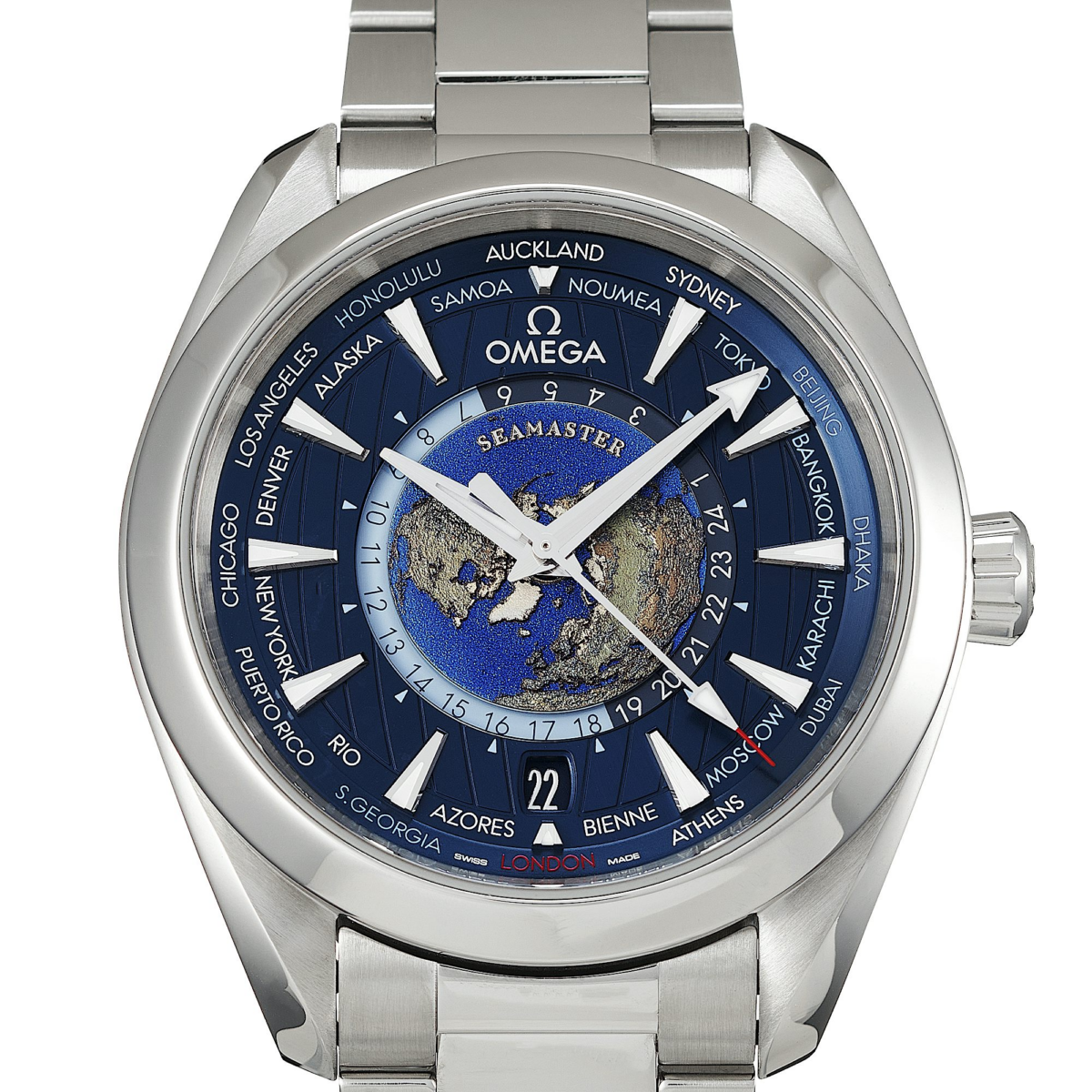 Omega Watch Seamaster Aqua Terra Gmt Worldtimer Blue - Chronext | GOOFASH