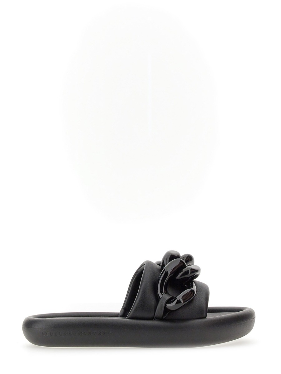 Stella McCartney Air Slide Sandals Black - Eleonora Bonucci | GOOFASH