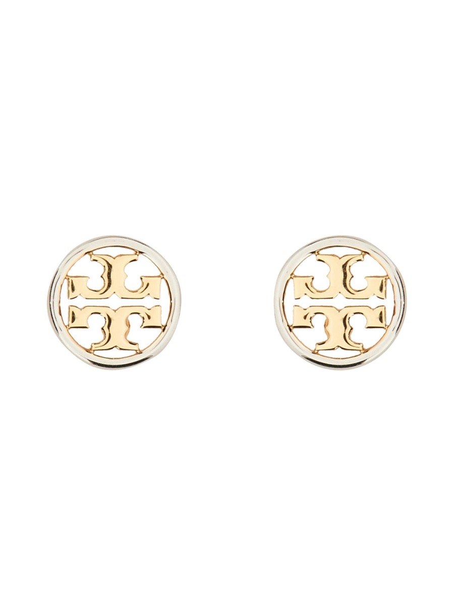 Tory Burch "Miller" Stud Earrings Silver - Eleonora Bonucci | GOOFASH
